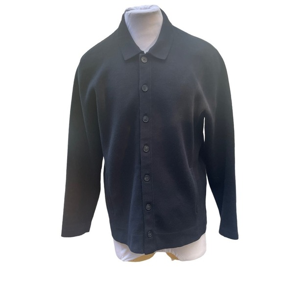 Club Monaco Other - Club Monaco Navy Collared Button-Front Sweater Jacket